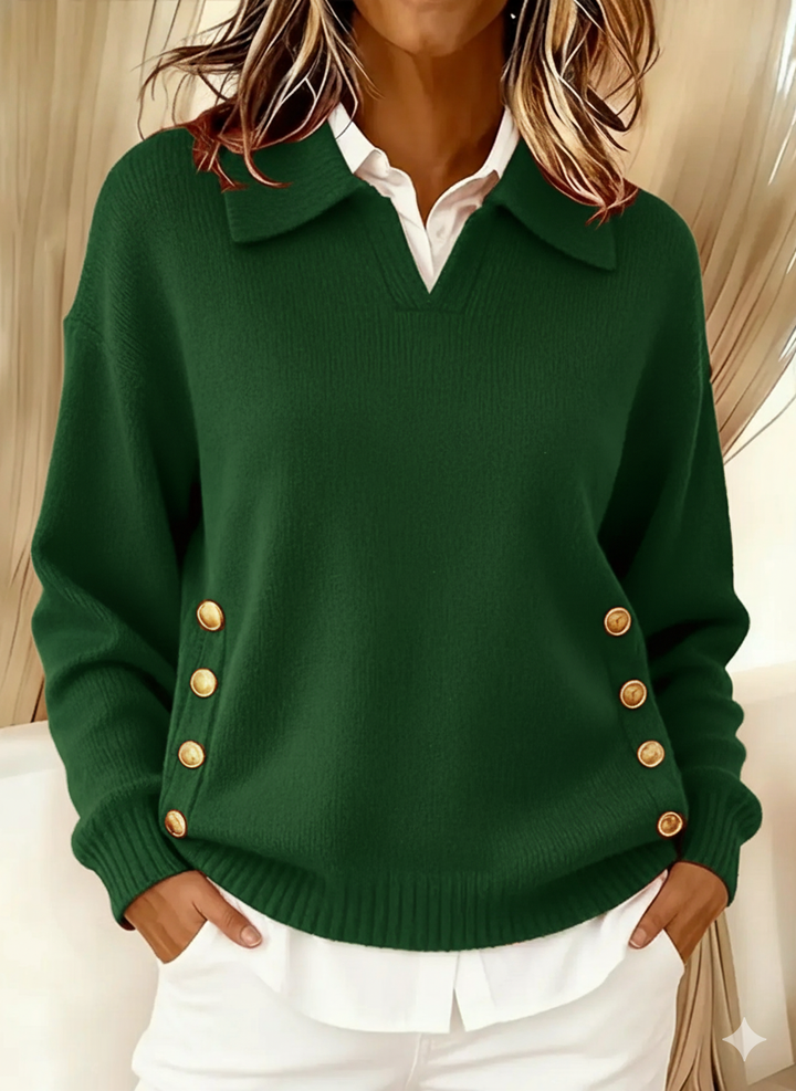 Valentine | Maglione con colletto polo e bottoni