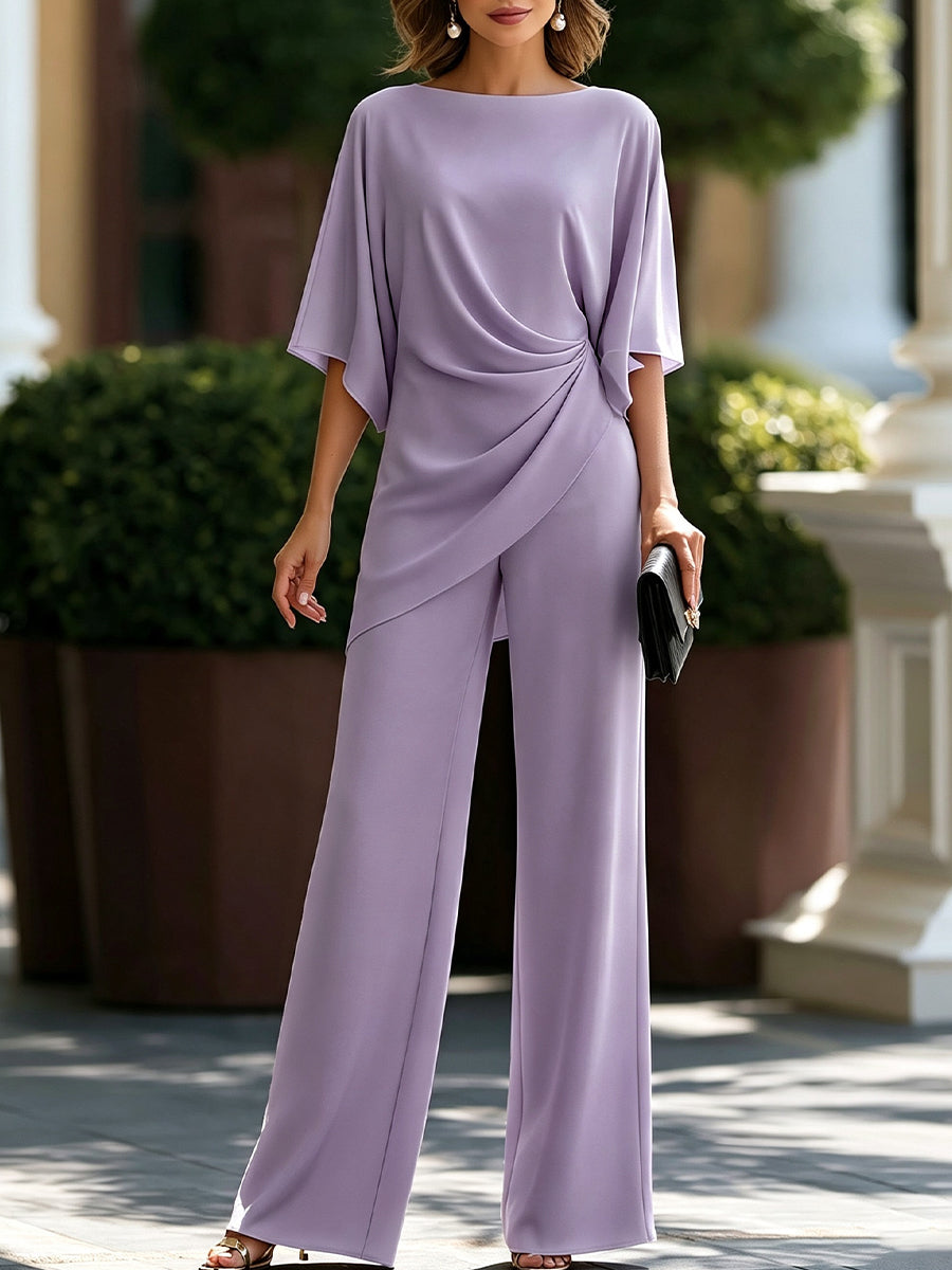 SET DUE PEZZI CON PANTALONI LARGHI DRAPE' PER DONNE
