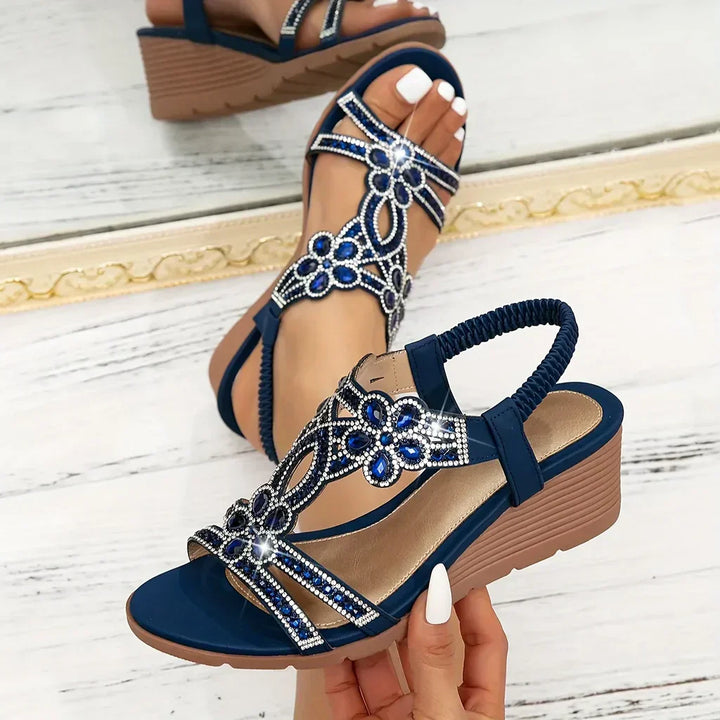 Trinda™ - Sandali ortopedici eleganti con tacco compensato