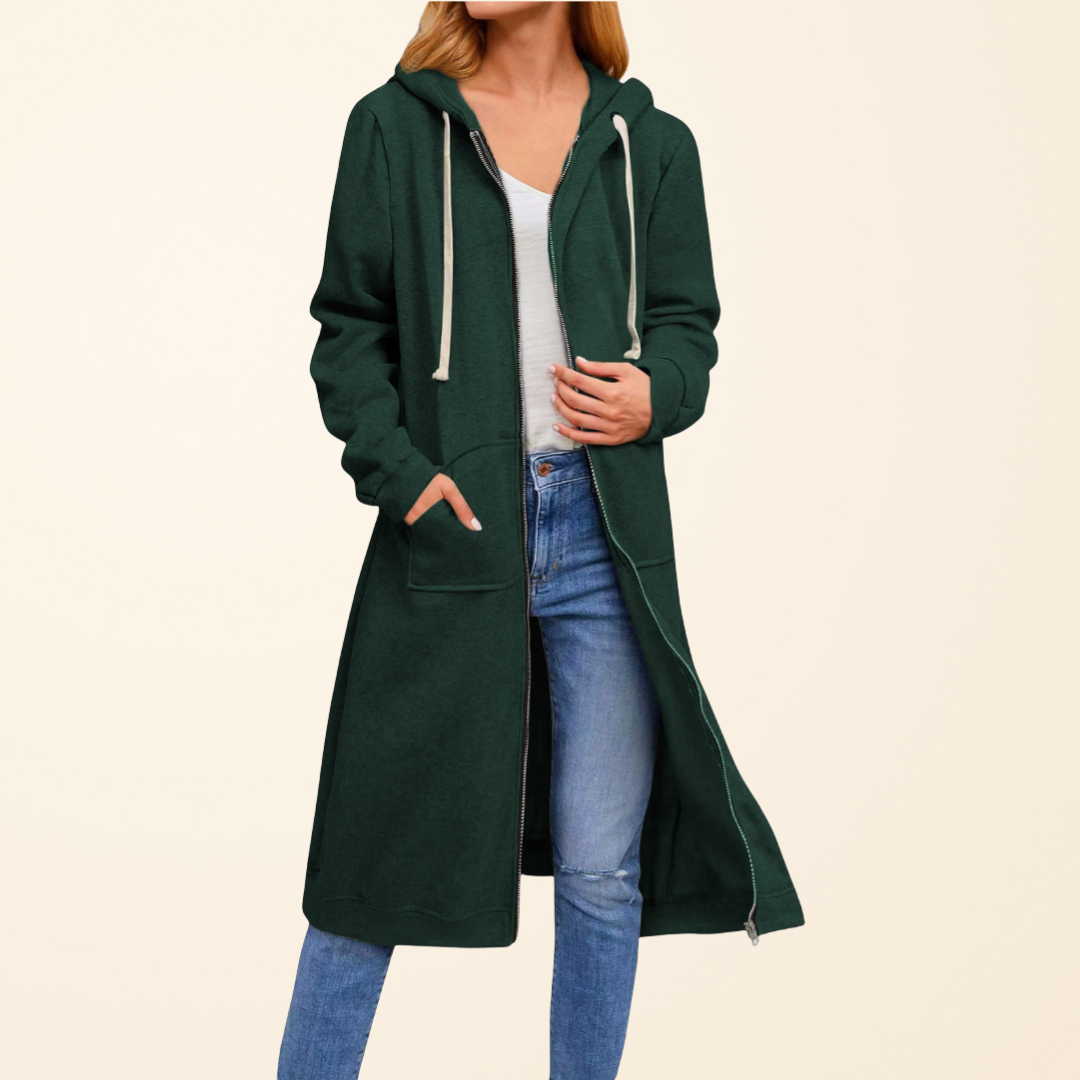 GILET LUNGO CON ZIP RELAX PER DONNE