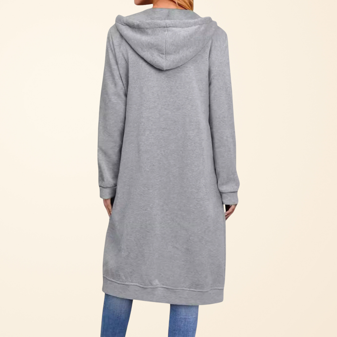 GILET LUNGO CON ZIP RELAX PER DONNE