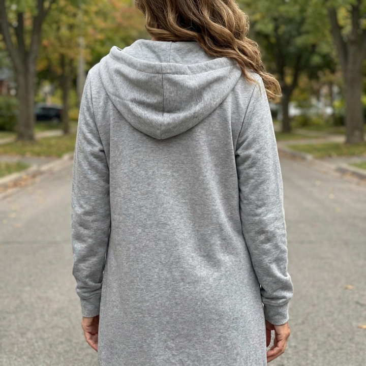 GILET LUNGO CON ZIP RELAX PER DONNE