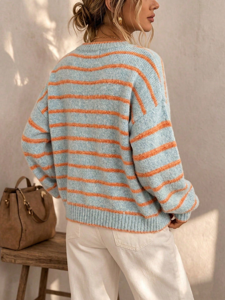 Céliane | Cardigan a righe in maglia chic