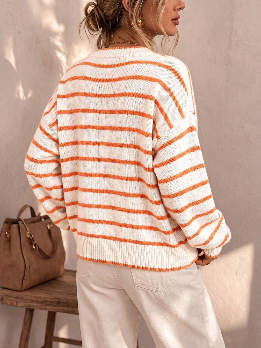 Céliane | Cardigan a righe in maglia chic