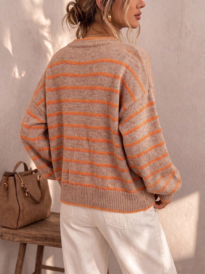 Céliane | Cardigan a righe in maglia chic