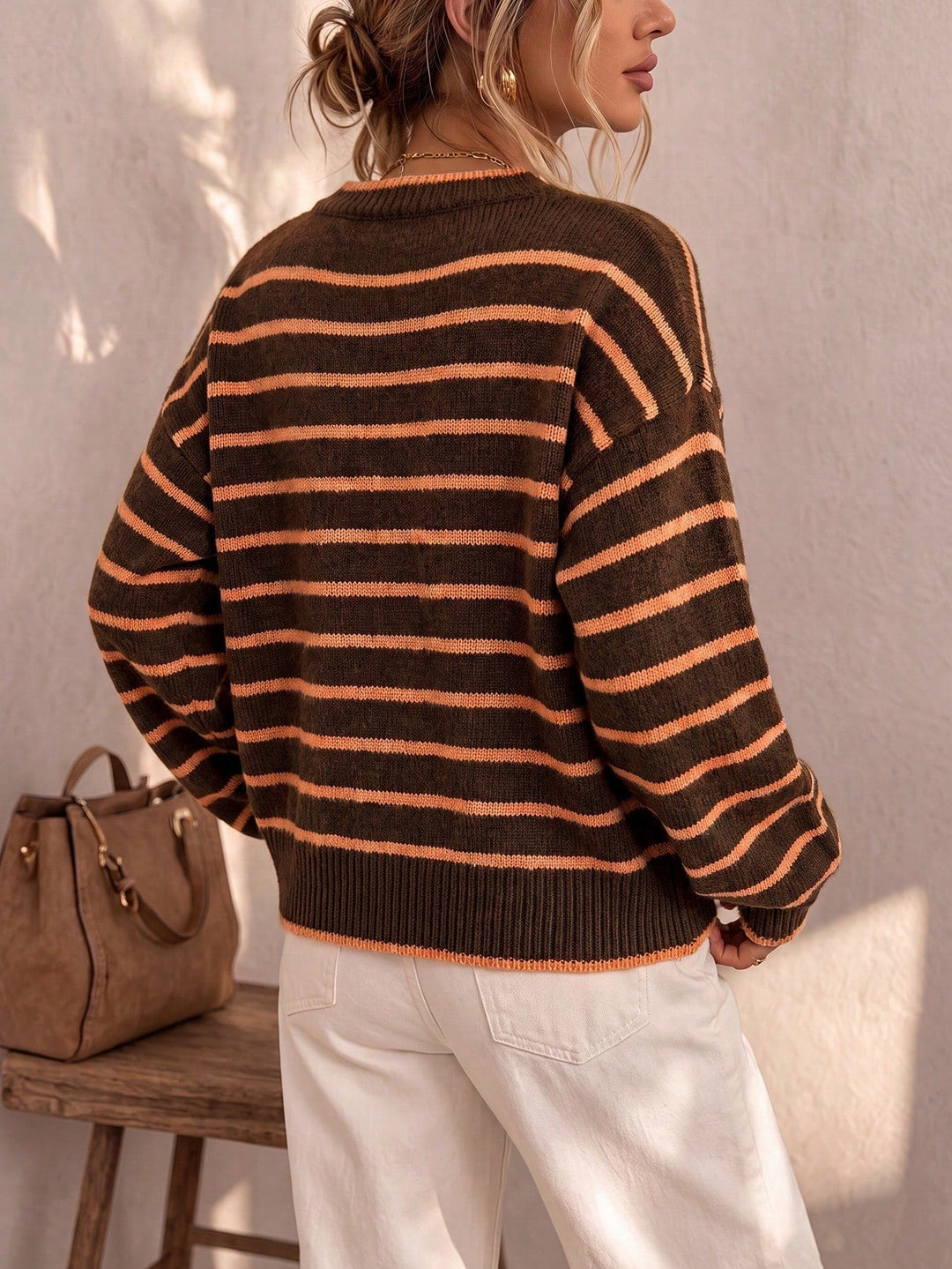 Céliane | Cardigan a righe in maglia chic