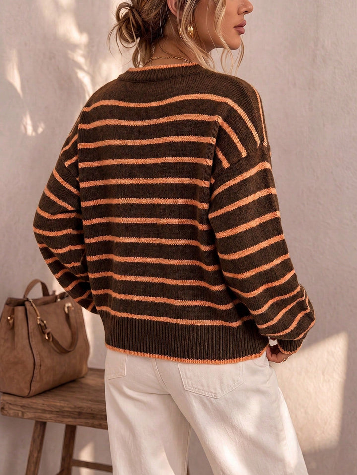 Céliane | Cardigan a righe in maglia chic