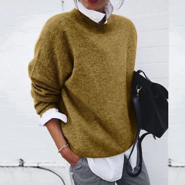 MAGLIONE CLASSICO A MANICHE LUNGHE PER DONNE