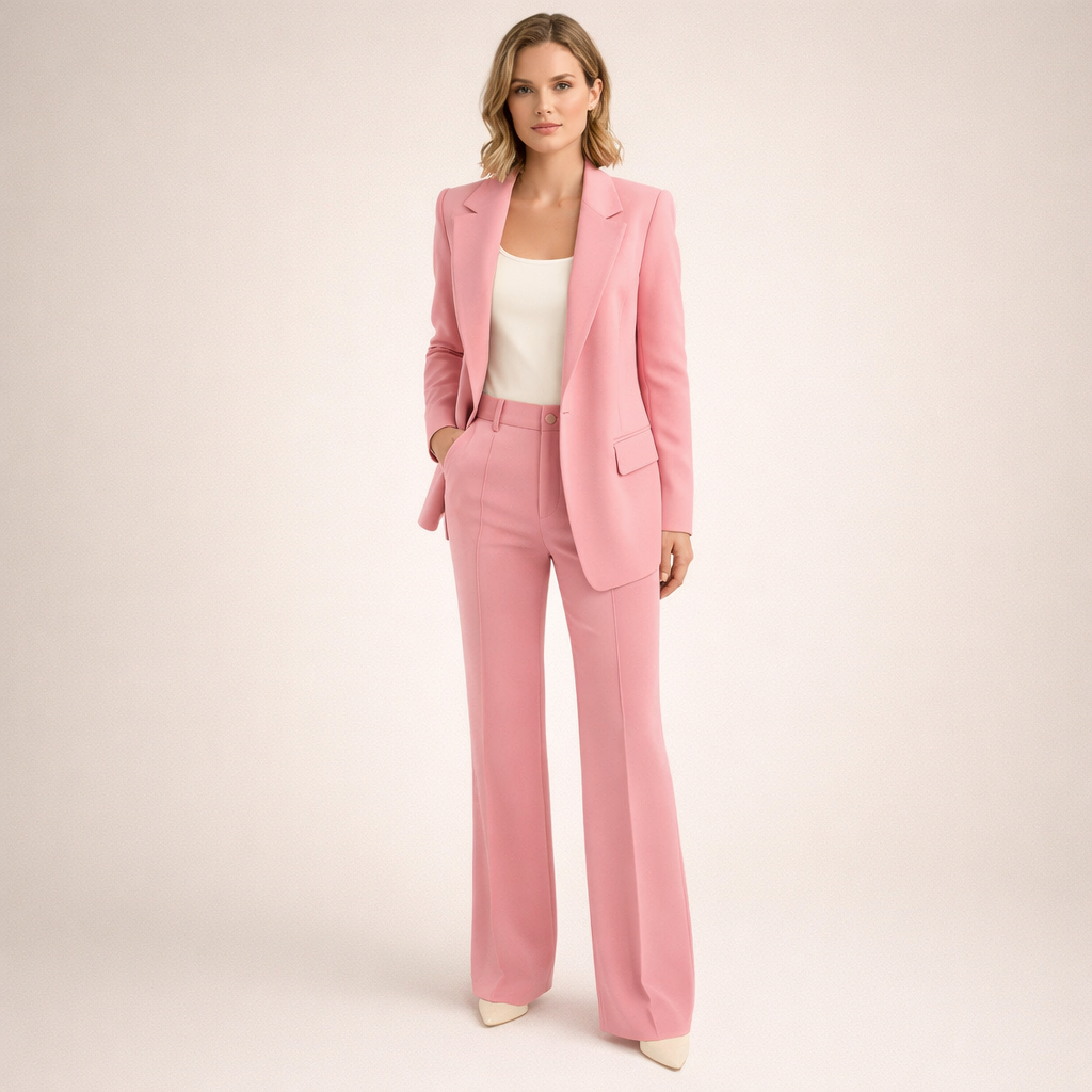 Lena | Completo da Donna con Pantaloni Svasati e Bottoni