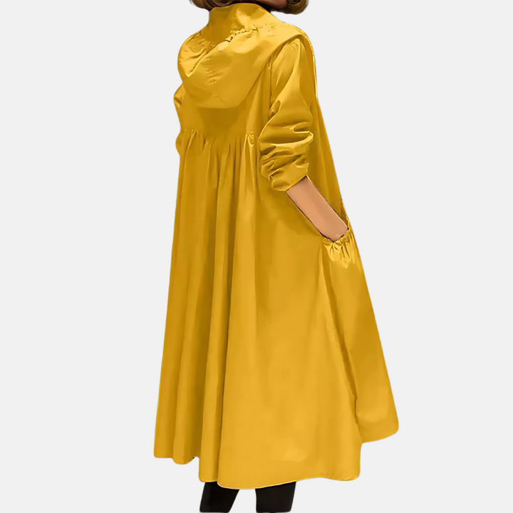 Cappotto lungo impermeabile donna con cappuccio - Protettivo e pratico
