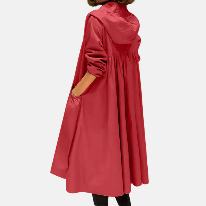 Cappotto lungo impermeabile donna con cappuccio - Protettivo e pratico