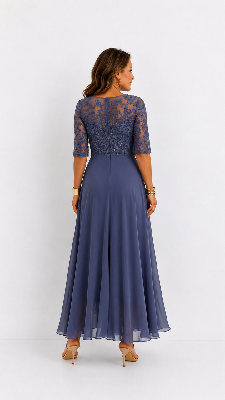 RHONDA | Abito Midi in Pizzo Elegante