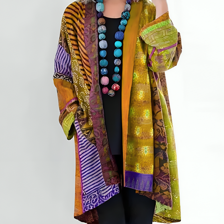 DAHLIENNE | CARDIGAN ELEGANTE IN MAGLIA CON TAGLIO STRATIFICATO
