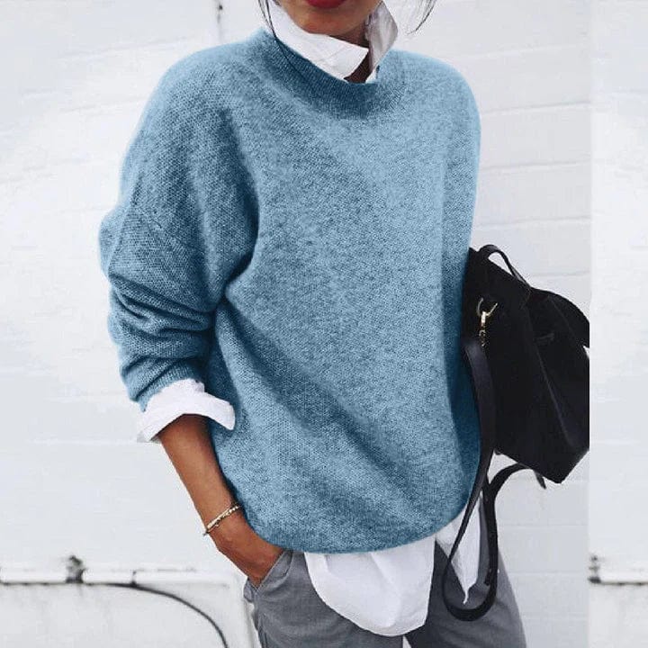 MAGLIONE CLASSICO A MANICHE LUNGHE PER DONNE