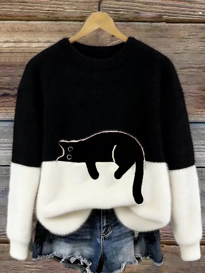 PCP | Pull Oversize Elegante con Gatto Armelle