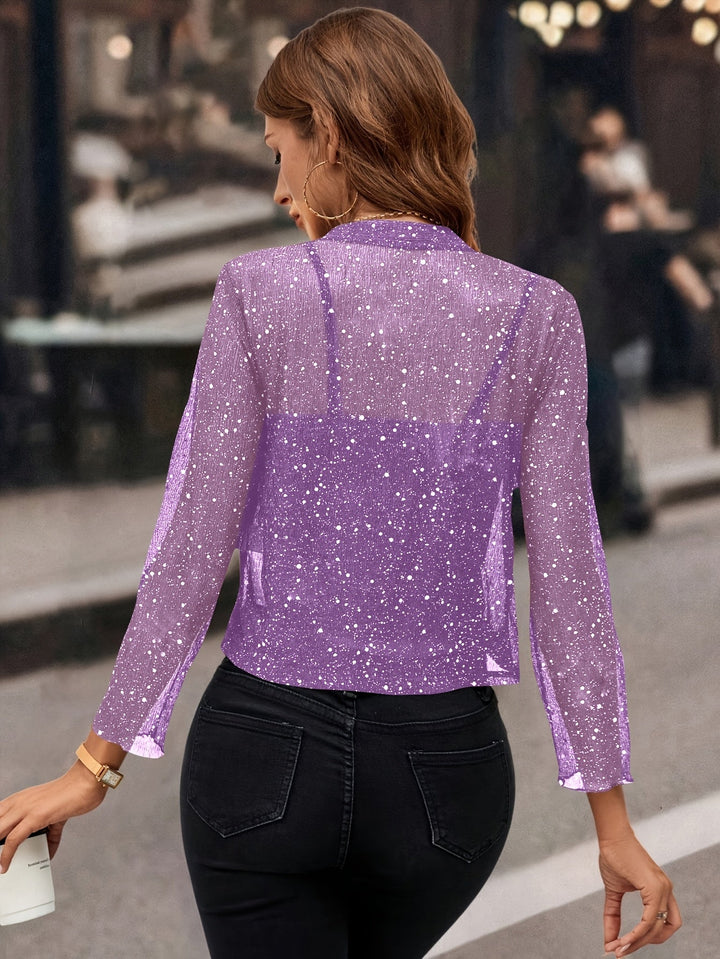 GIACCA CORTA CON PAILLETTES PER DONNE