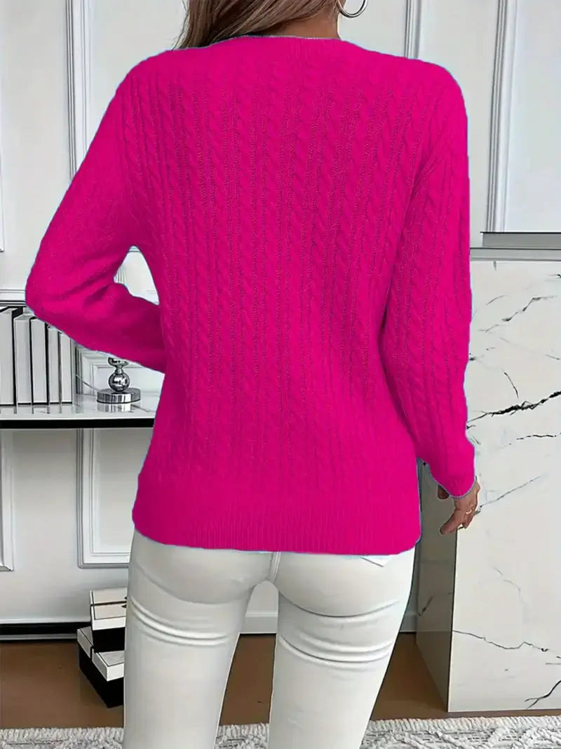 MAGLIONE A COLLO TONDO COZY PER DONNE