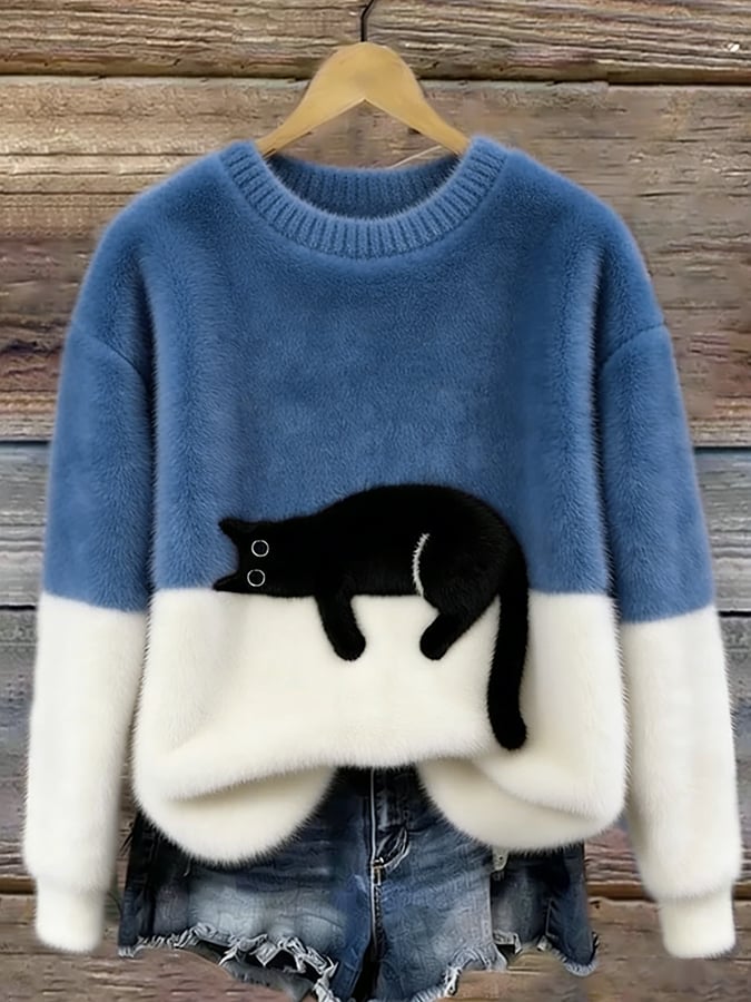 PCP | Pull Oversize Elegante con Gatto Armelle