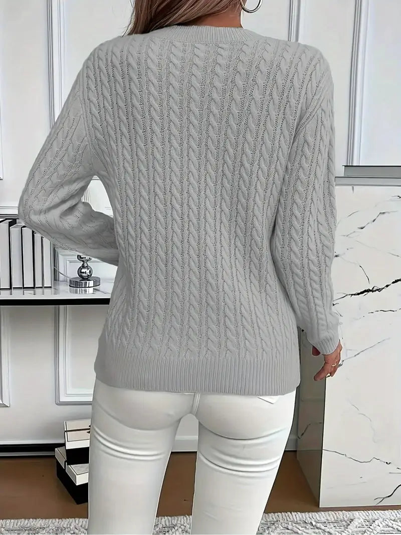 MAGLIONE A COLLO TONDO COZY PER DONNE