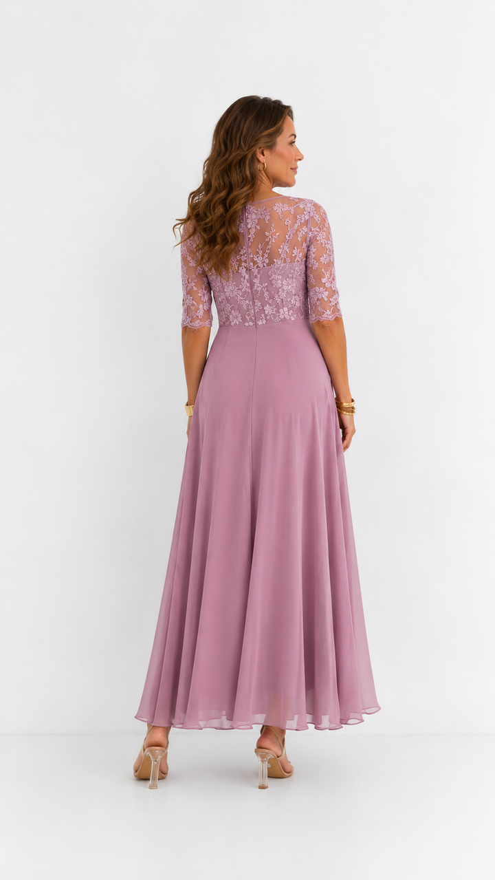 RHONDA | Abito Midi in Pizzo Elegante