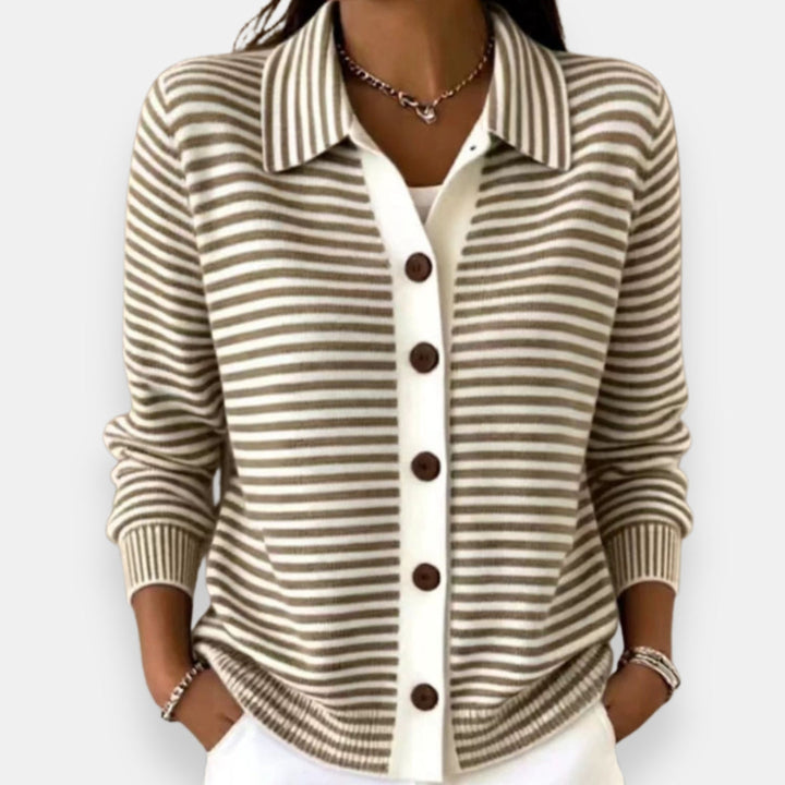 Nola | Gilet a Bottoni a Righe