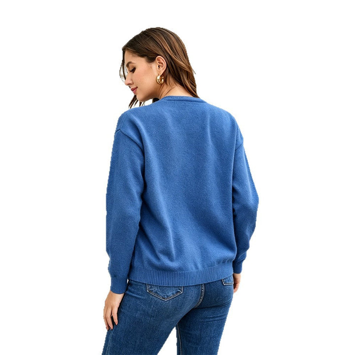 Cardigan da donna in maglia con bottoni