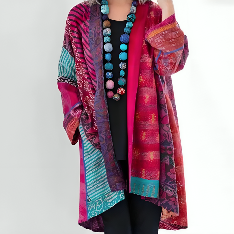 DAHLIENNE | CARDIGAN ELEGANTE IN MAGLIA CON TAGLIO STRATIFICATO