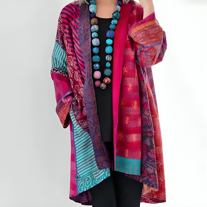 DAHLIENNE | CARDIGAN ELEGANTE IN MAGLIA CON TAGLIO STRATIFICATO