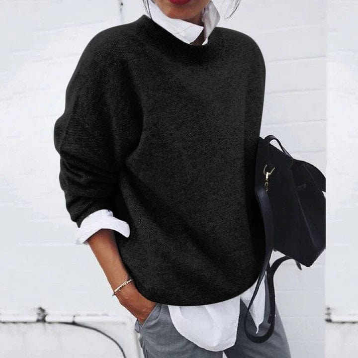 MAGLIONE CLASSICO A MANICHE LUNGHE PER DONNE
