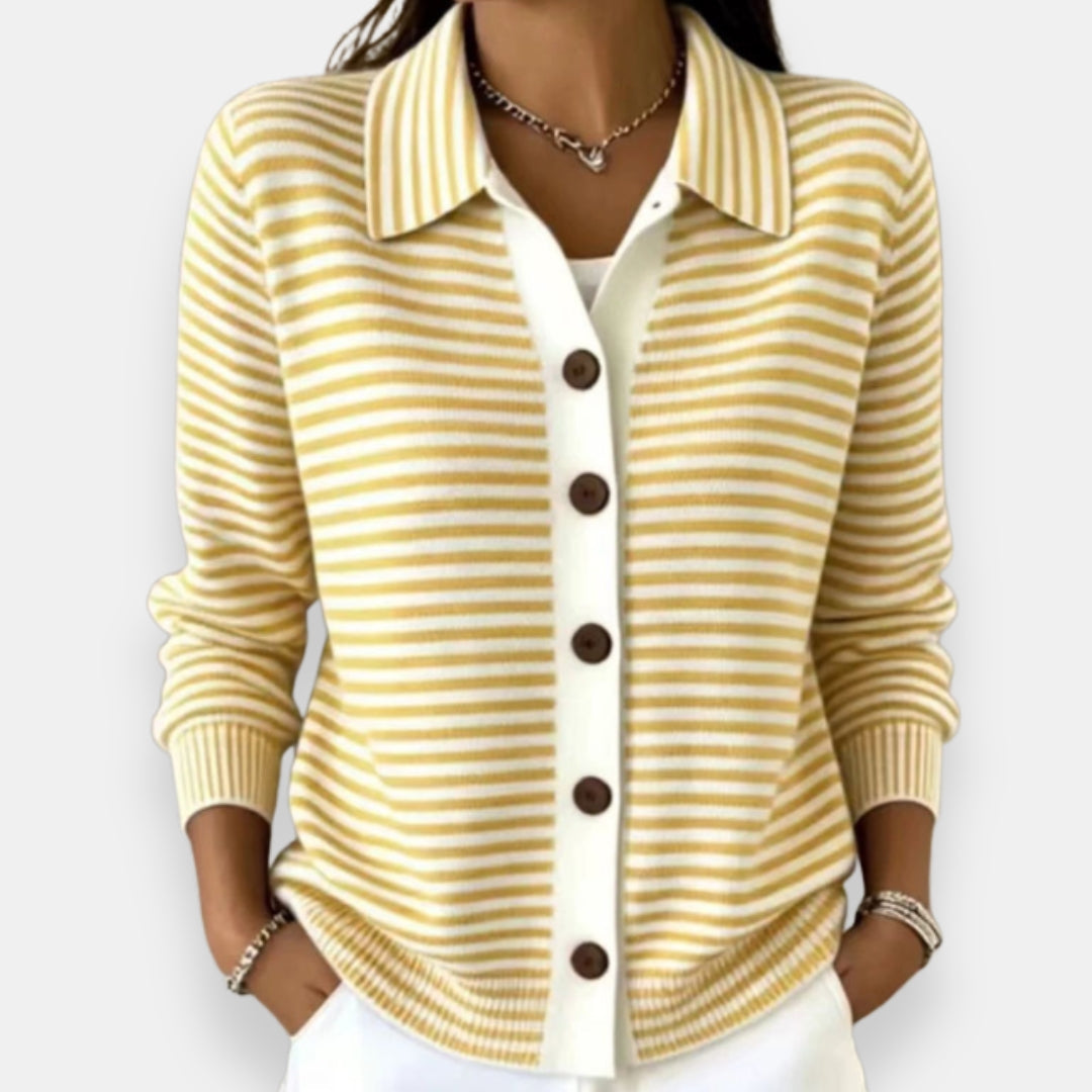 Nola | Gilet a Bottoni a Righe