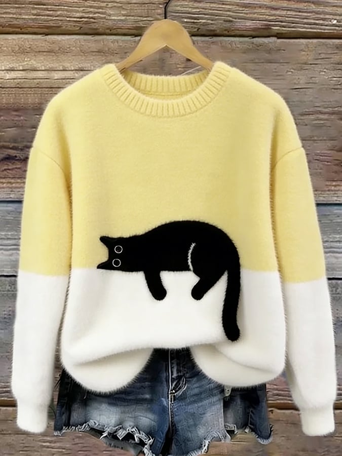 PCP | Pull Oversize Elegante con Gatto Armelle