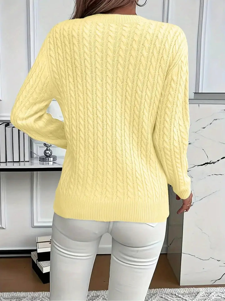 MAGLIONE A COLLO TONDO COZY PER DONNE