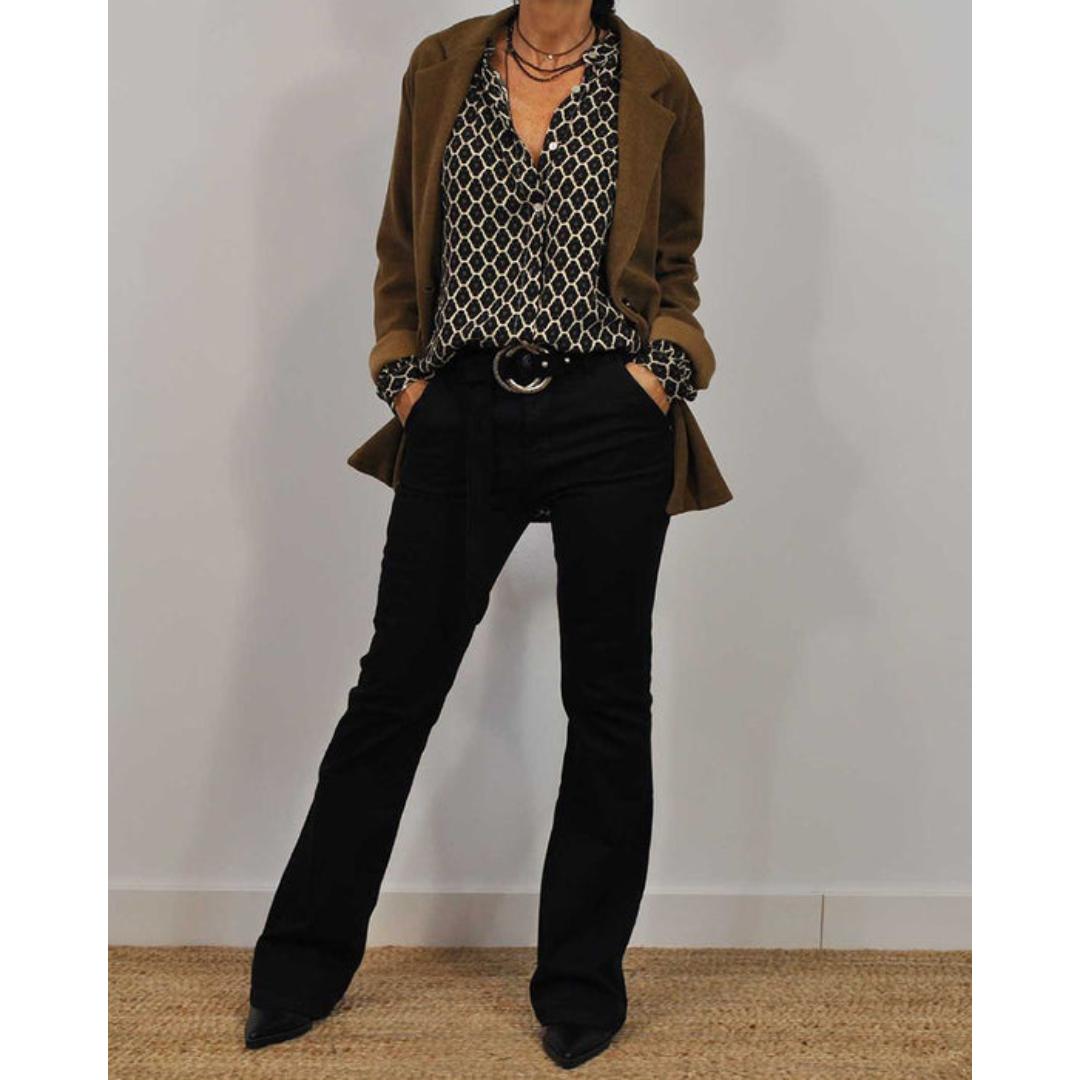 Zara - Blusa Casual con Collo a V