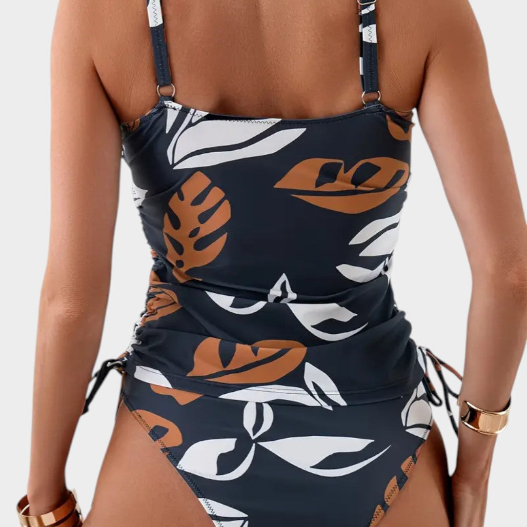 Carmen | Bikini con stampa tropicale di foglie