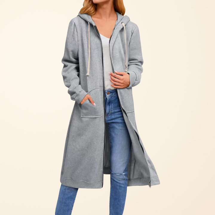 GILET LUNGO CON ZIP RELAX PER DONNE