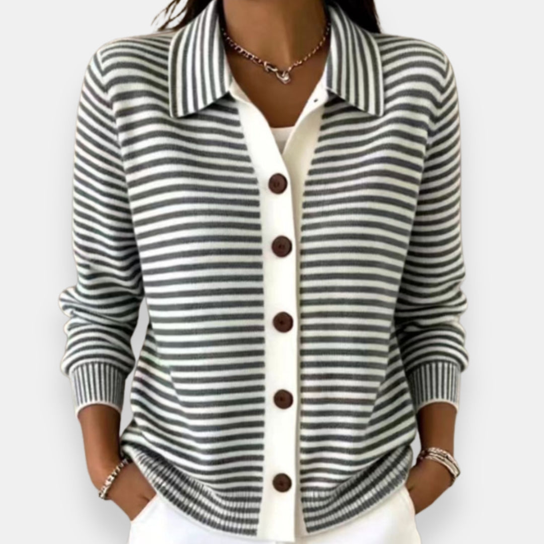 Nola | Gilet a Bottoni a Righe