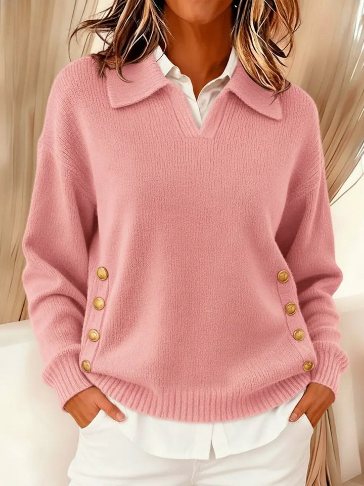 Valentine | Maglione con colletto polo e bottoni