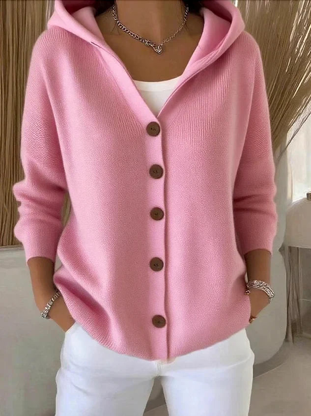 Teri | Cardigan da Donna a Maniche Lunghe con Cappuccio