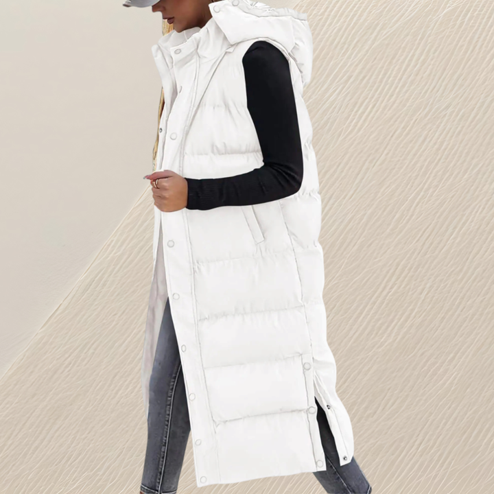 GILET QUILTÉE LONGUE DÉTENDUE POUR FEMMES