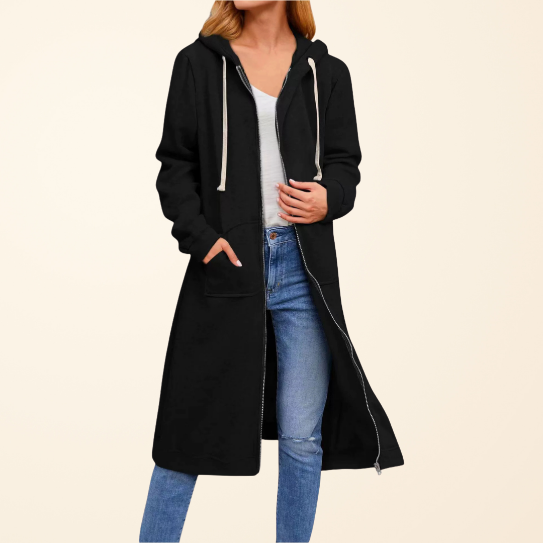 GILET LUNGO CON ZIP RELAX PER DONNE