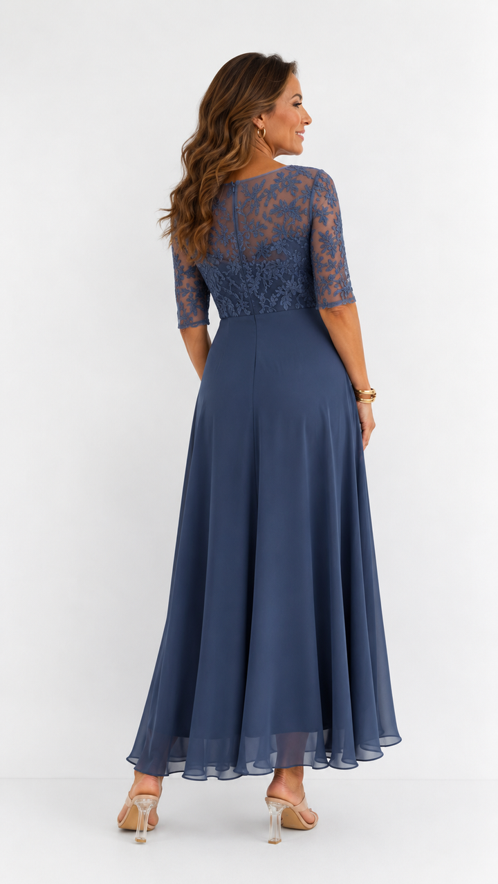 RHONDA | Abito Midi in Pizzo Elegante