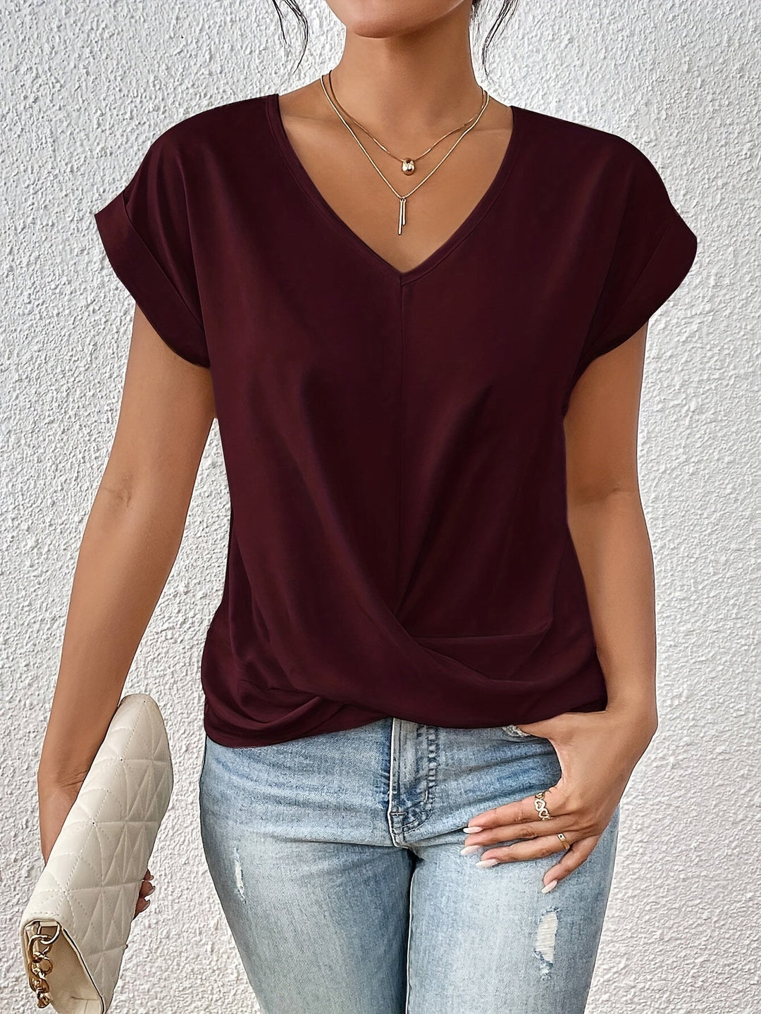 Cleo | Maglietta casual con scollo a cuore