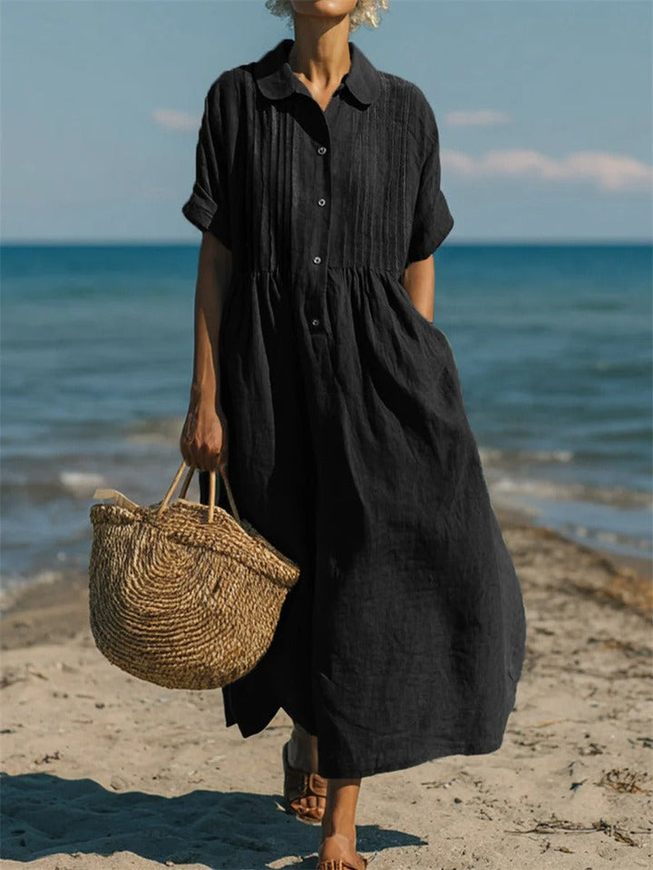 Bianca | Abito Lungo Elegante in Lino