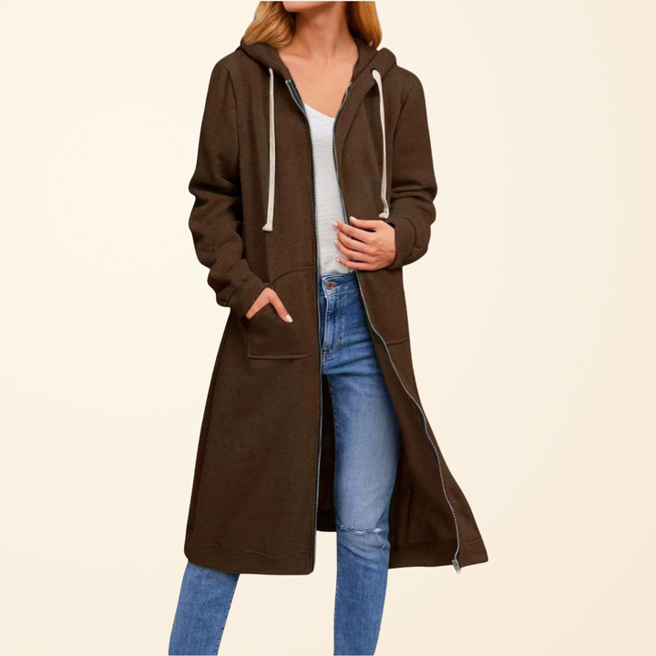 GILET LUNGO CON ZIP RELAX PER DONNE
