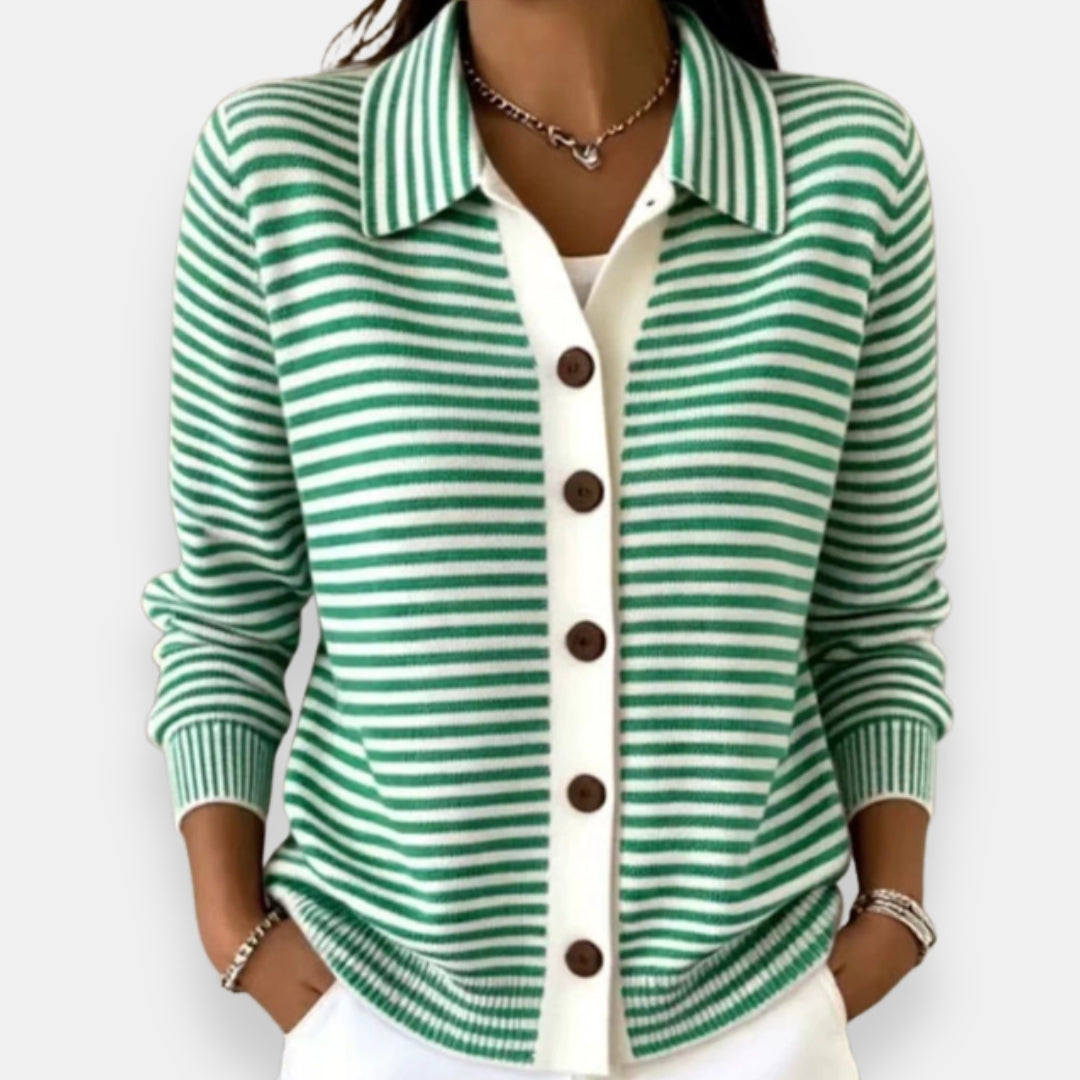 Nola | Gilet a Bottoni a Righe