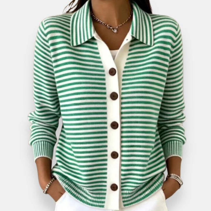 Nola | Gilet a Bottoni a Righe