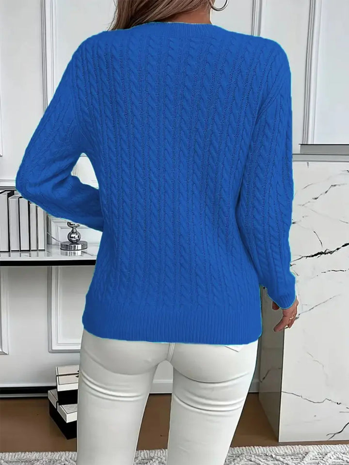 MAGLIONE A COLLO TONDO COZY PER DONNE