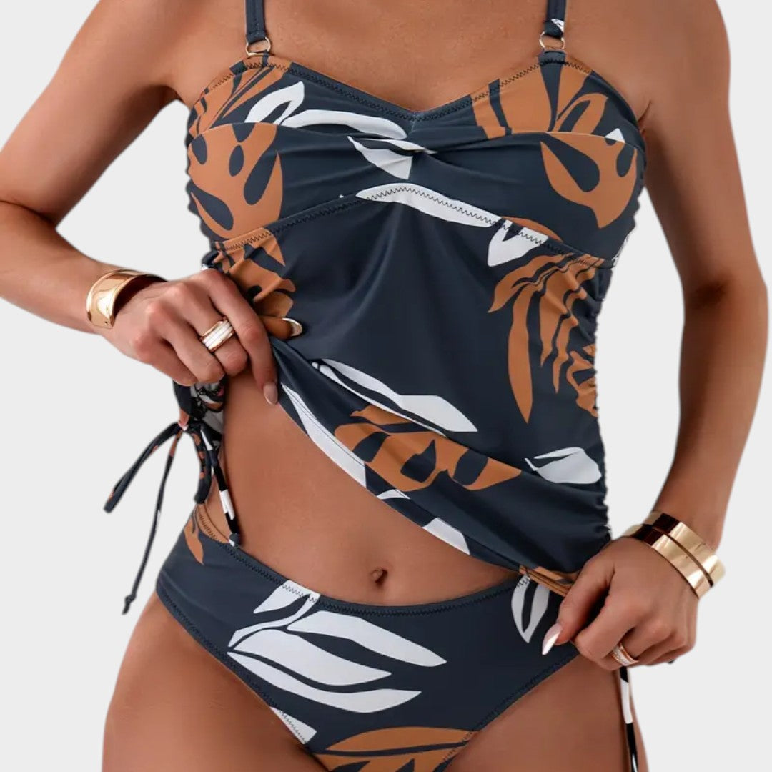 Carmen | Bikini con stampa tropicale di foglie