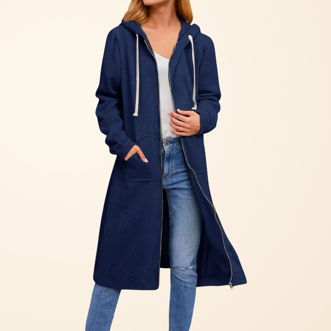 GILET LUNGO CON ZIP RELAX PER DONNE