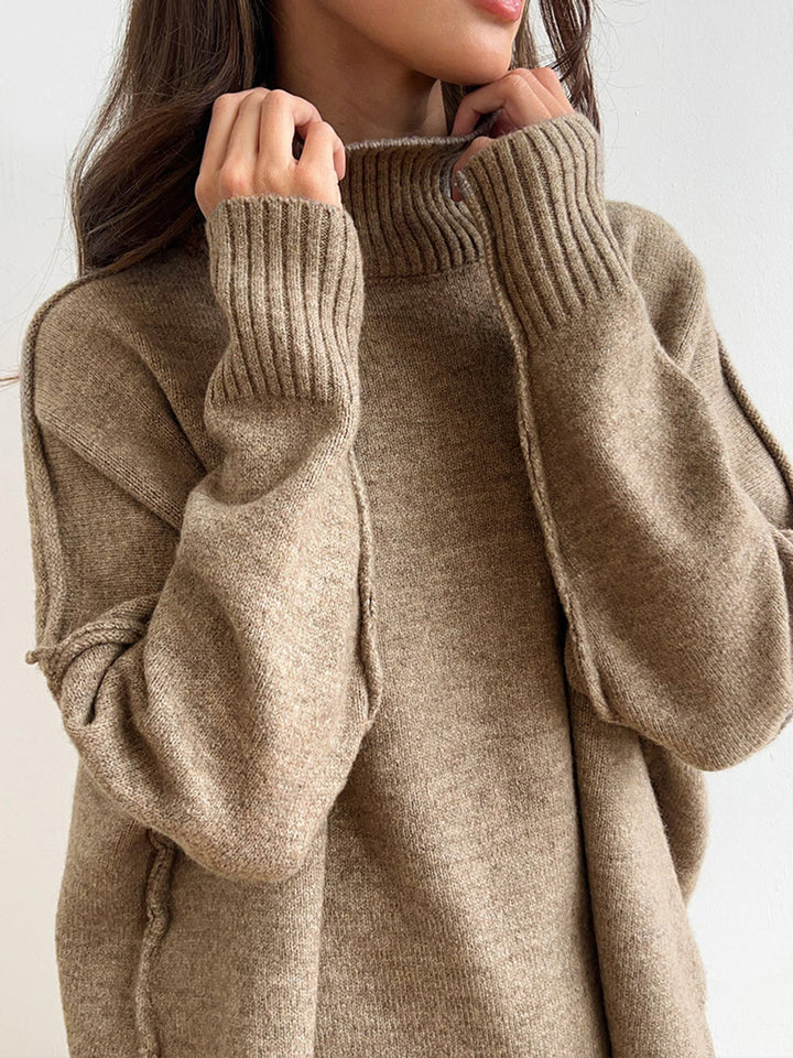 Set da Loungewear con Collo Alto e Pantaloni a Gamba Larga